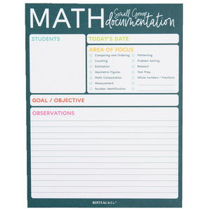 Notepad - Small Group Math Documentation