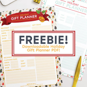 Free Downloadable Holiday Gift Planner
