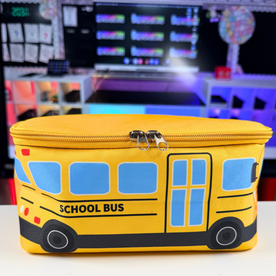 School Bus Pouch; Pencil Case