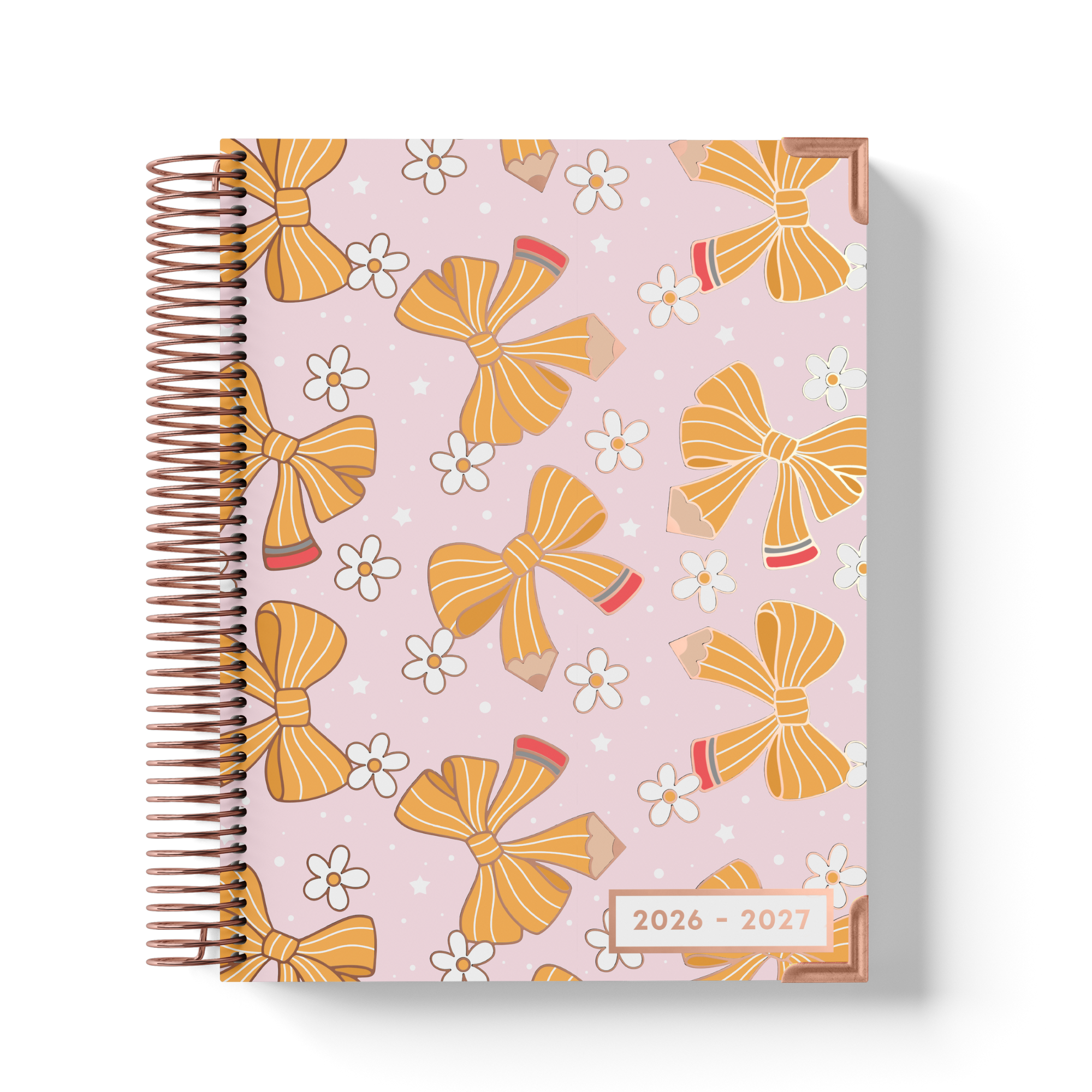 Pencil Bows - Large Teacher Planner (2026-2027)