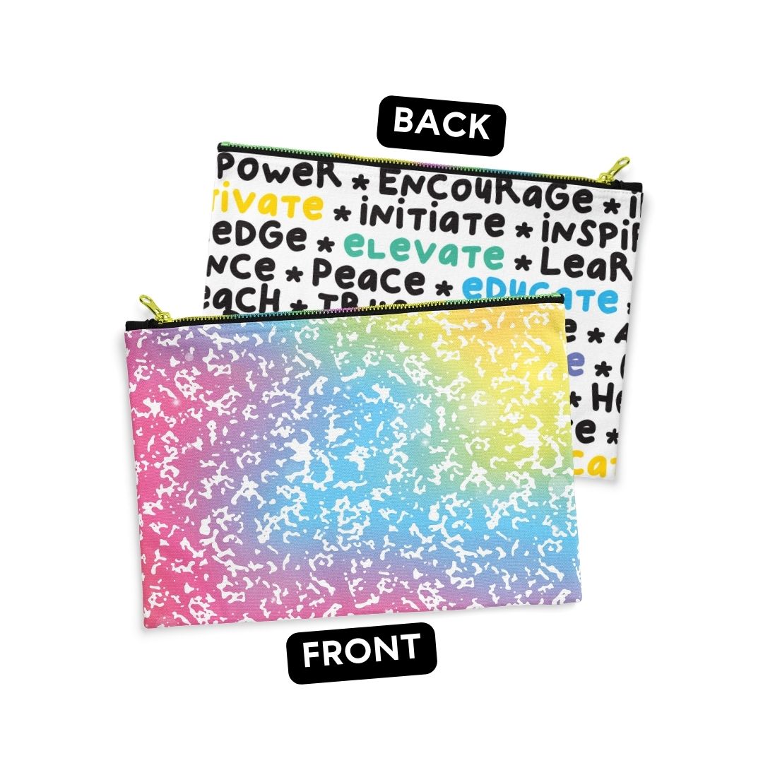 Rainbow Teacher Zipper Pouch