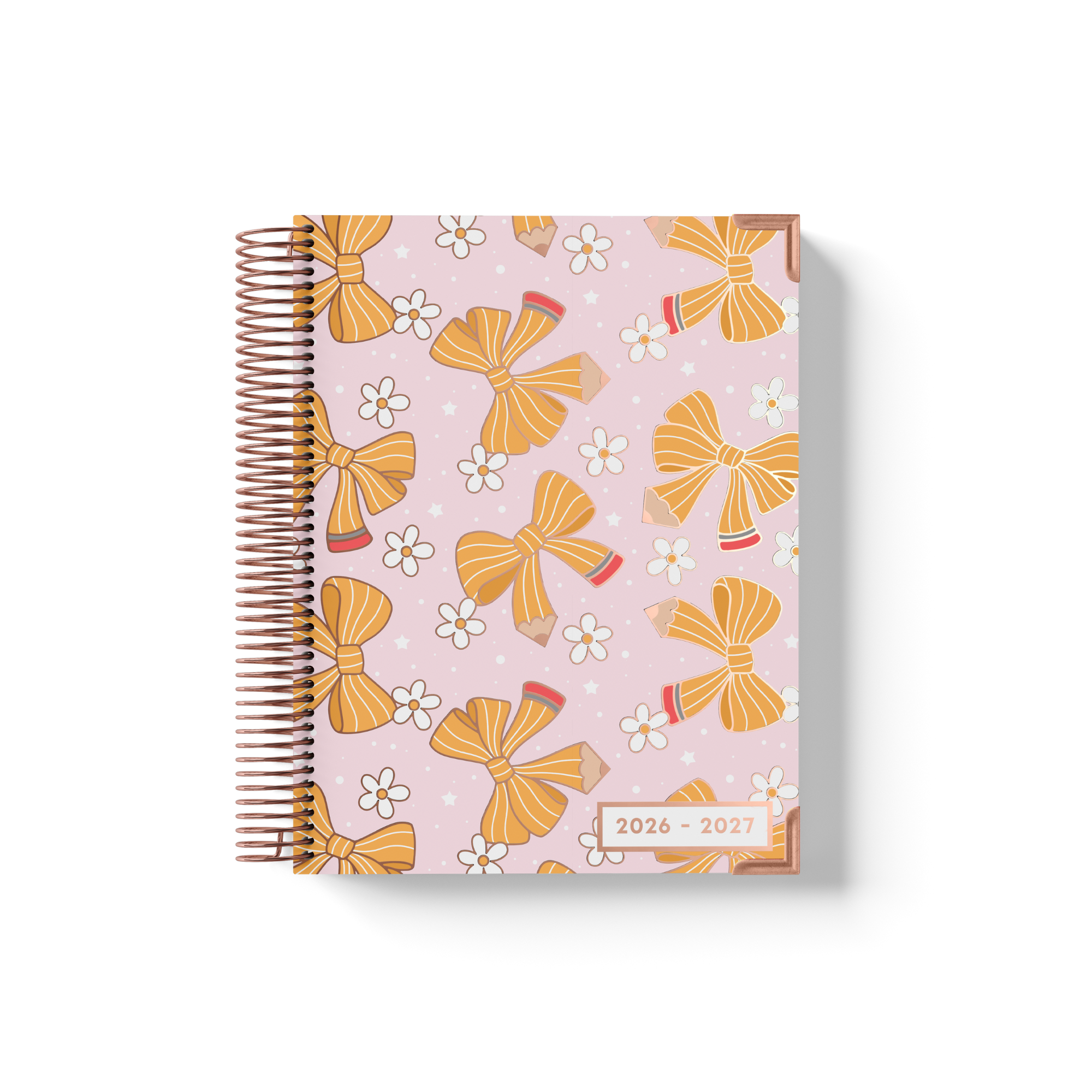 Pencil Bows - Small Teacher Planner (2026-2027)