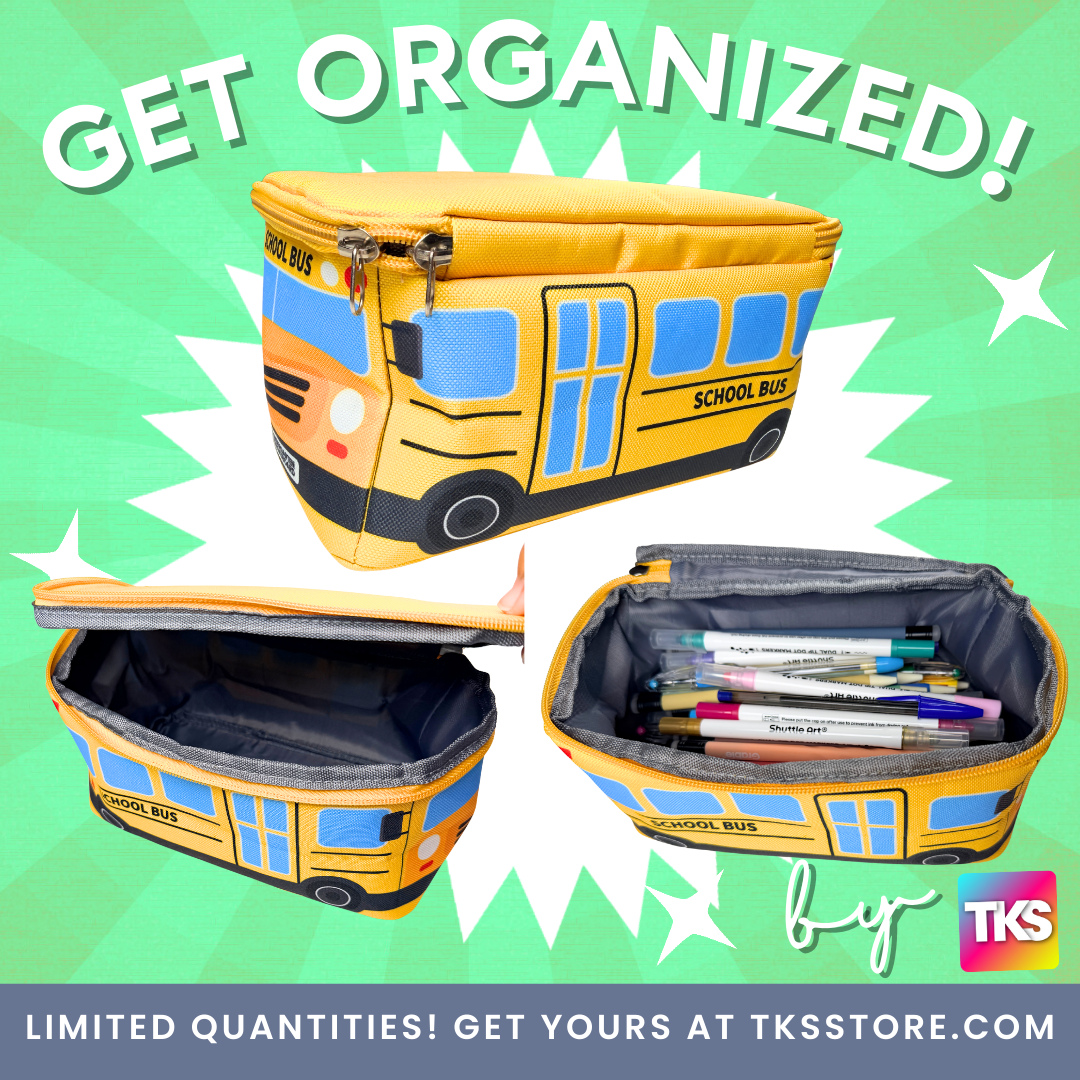 School Bus Pouch; Pencil Case