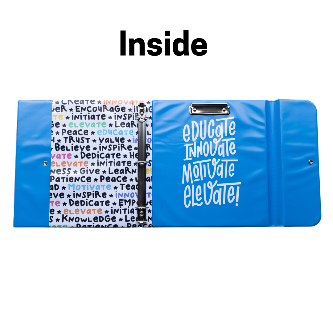 Elevate! Teacher Binder with Folders, Tabs, and Notepad 2024